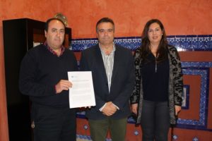 La Palma CF en la Diputación de Huelva.