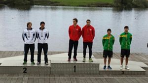 Podium hombre juvenil K2 1000mts.