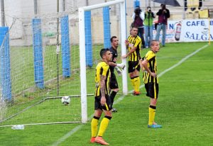 Imagen del último partido jugado por el San Roque de Lepe, contra Recreativo de Huelva, la pasada temporada.