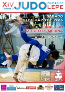 Cartel del torneo de judo en Lepe.