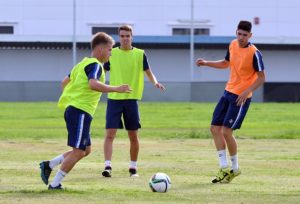 Primer entrenamiento del Recreativo de Huelva.