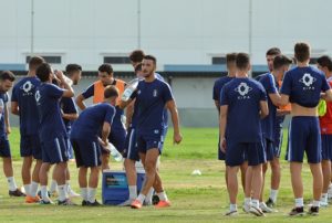 Primer entrenamiento del Recreativo de Huelva.