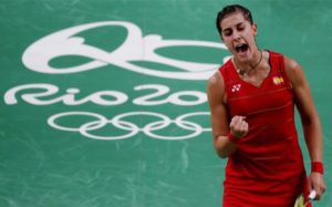 Carolina Marín, en las Olimpiadas de Río de Janeiro.