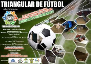 Cartel de fútbol del triangular de Naim.