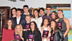 Nadadores premiados del Club Natación Huelva.