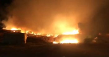 Incendio en asentamiento chabolista en Lepe