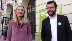 Isabel Brito e Ignasi Candela hoy en Huelva.