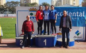 Ganadoras de la prueba femenina de Jabalina en Isla Cristina