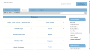 Pantallazo web Portal del Ciudadano