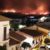 Incendio de noche en Zalamea la Real