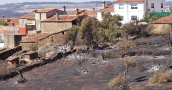 Aldea Monte Blanco tras incendio