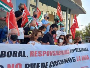 Concentracion CCOO y UGT siniestralidad