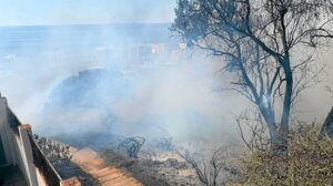 El incendio ha obligado al desalojo de Arrabales en Huelva 1