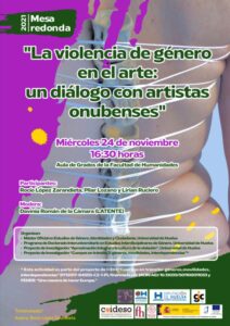 cartel mesa redonda violencia de genero en el arte