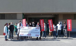 Protesta CCOO por la sanidad en Huelva