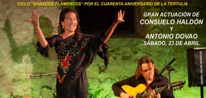 Consuelo Haldón y Antonio Dovao, en la Tertulia Flamenca de las Colonias