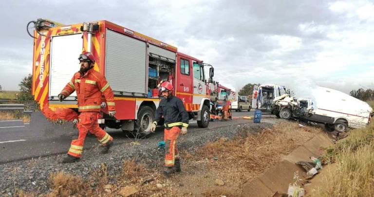 herido salida calzada furgoneta Niebla