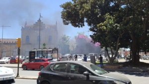 incendio basuras antigua estacion