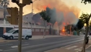 Un guardia civil, herido en el incendio de un chalet en Punta Umbría