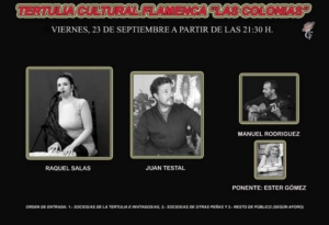 Raquel Salas y Juan Testal, este viernes en la Tertulia de las Colonias