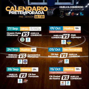 Calendario de partidos de pretemporada del Huelva Comercio 