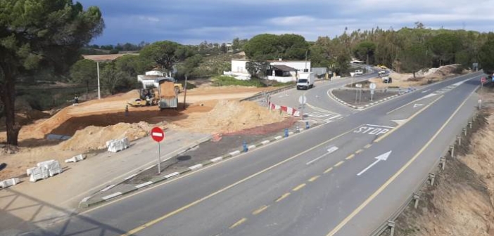 Parralo destaca la importancia para la seguridad vial de la glorieta de la N-435 en Valverde