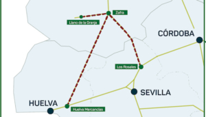 Mapa Huelva- Zafra