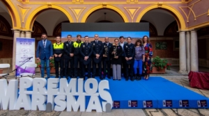 Rosario Castro y el grupo Hipatia de la Policía Local de Huelva reciben el Premio Marisma 2023