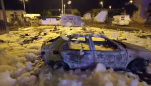 Bomberos incendio Parking