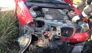 Dos heridos en un accidente de coche en Mazagón