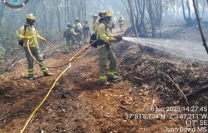 Declarado un incendio en el paraje de Sierra Pelada, en Aroche