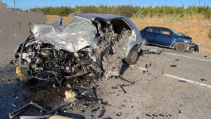 Un brutal accidente de tráfico deja un muerto y un herido en Gibraleón