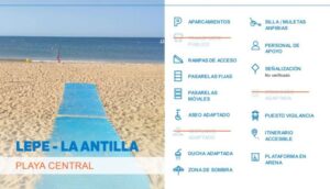 Dos playas de La Antilla, incluidas en la Guía de Playas Accesibles de Huelva 2023
