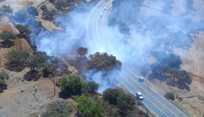 Declarados dos incendios forestales en Zufre y Zalamea