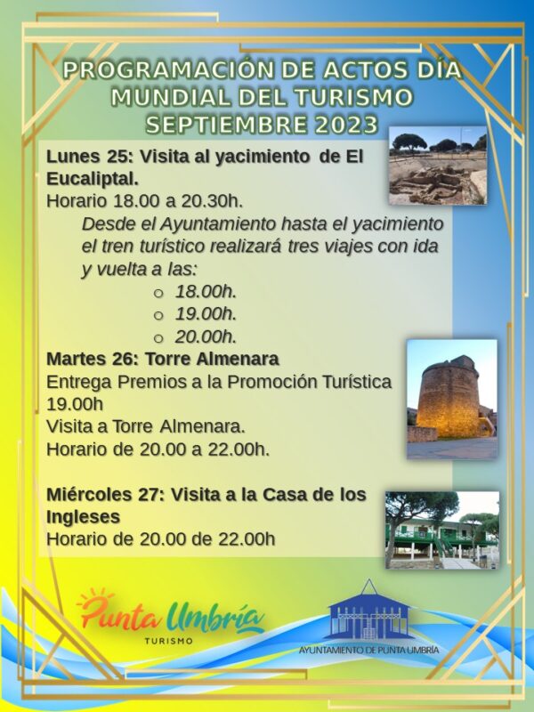 Visitas gratuitas y guiadas a monumentos por el Día del Turismo en Punta Umbría