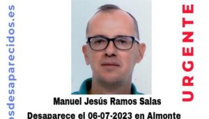 SOS: Buscan a un vecino de Almonte desaparecido desde el mes de julio