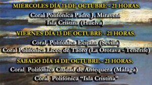El Festival Coral del Atlántico de Isla Cristina celebra del 11 al 14 de octubre su XXXVI Edición