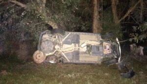 Brutal accidente de un coche en la madrugada de este martes en Bollullos