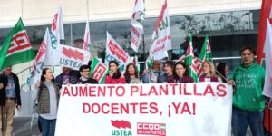 CCOO y Ustea se movilizan por el aumento de las plantillas docentes