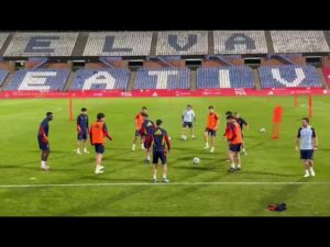 Vídeo: La Sub-21 se prepara en el Nuevo Colombino para su partido ante Hungría