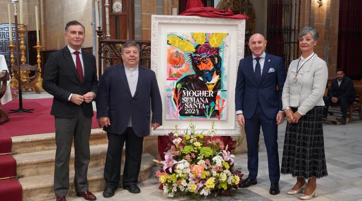 Así es el cartel de Miguel Rodríguez que anuncia la Semana Santa de Moguer 2024