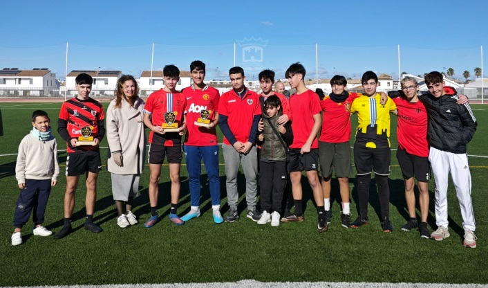 Más de 150 jóvenes participan en las ligas Winter Cup de fútbol masculina y femenina de Cartaya