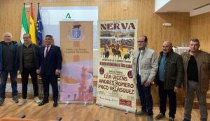 Lea Vicens, Andrés Romero y Paco Velasquez, en el Festival Benéfico Taurino de Rejones de Nerva