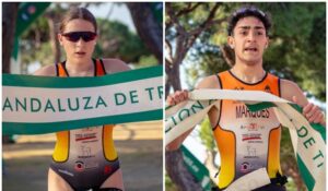 Marta Pérez y Antonio Marqués, campeones de Andalucía de Duatlón Juvenil en Mazagón