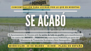 Hinojos, llamado a concentrarse este miércoles contra el "injusto" reparto de los fondos de Doñana