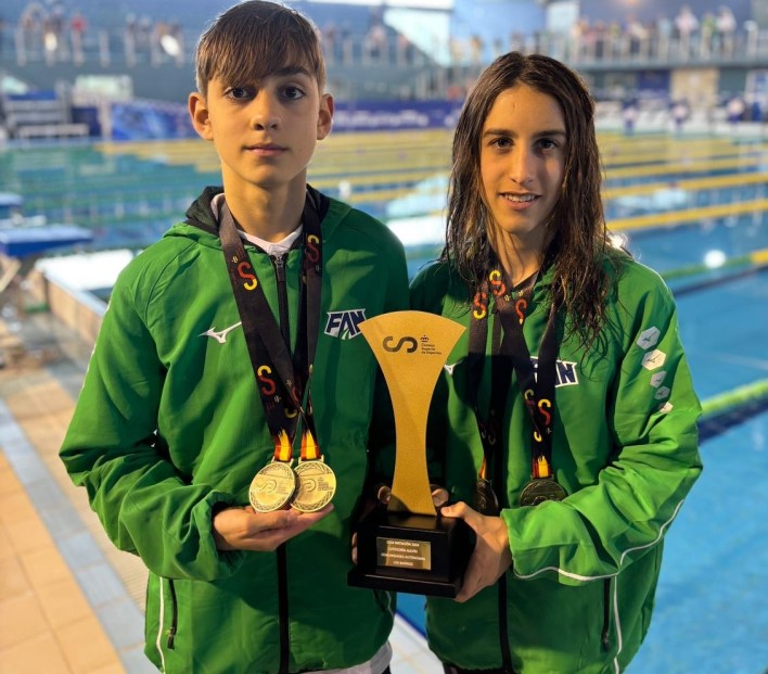 Dos nadadores del Club Natación Huelva, campeones de España con la Selección Andaluza inclusiva