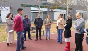 Diputación visita las obras de modernización realizadas en los polígonos industriales de Valverde