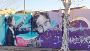 El mural por la igualdad de Valverde, vandalizado de nuevo tras el 8M