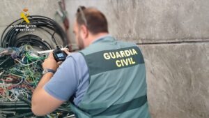 Ocho detenidos por robar más de 10.000 metros de cableado de telecomunicaciones