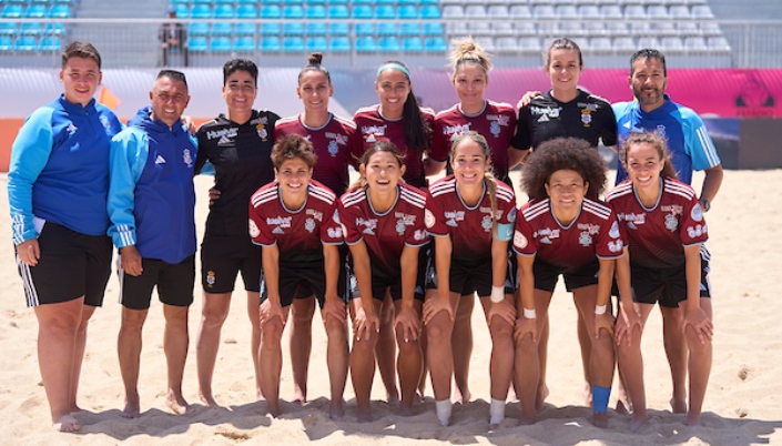 El Recreativo de fútbol playa femenino, tercero en la Euro Winners Cup Nazaré 2024